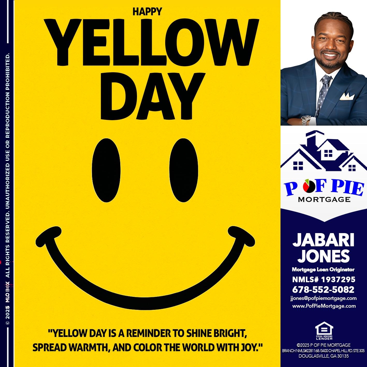YELLOW DAY- Jabari Jones -Mortgage Loan Officer