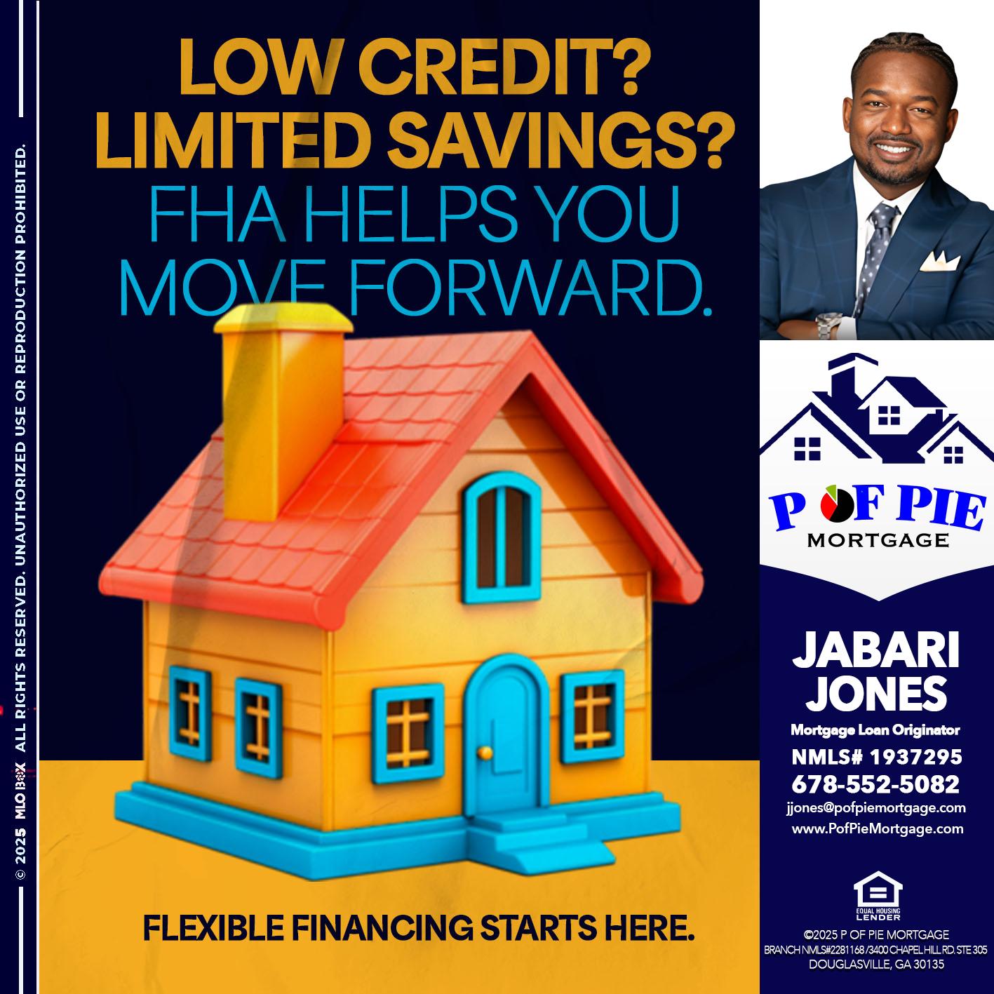 LOW CREDIT - Jabari Jones -Mortgage Loan Officer