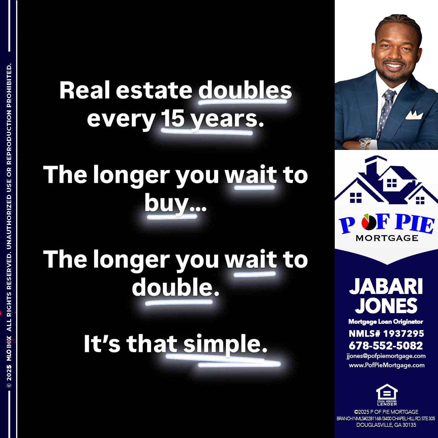 REAL ESTATE - Jabari Jones -Mortgage Loan Officer