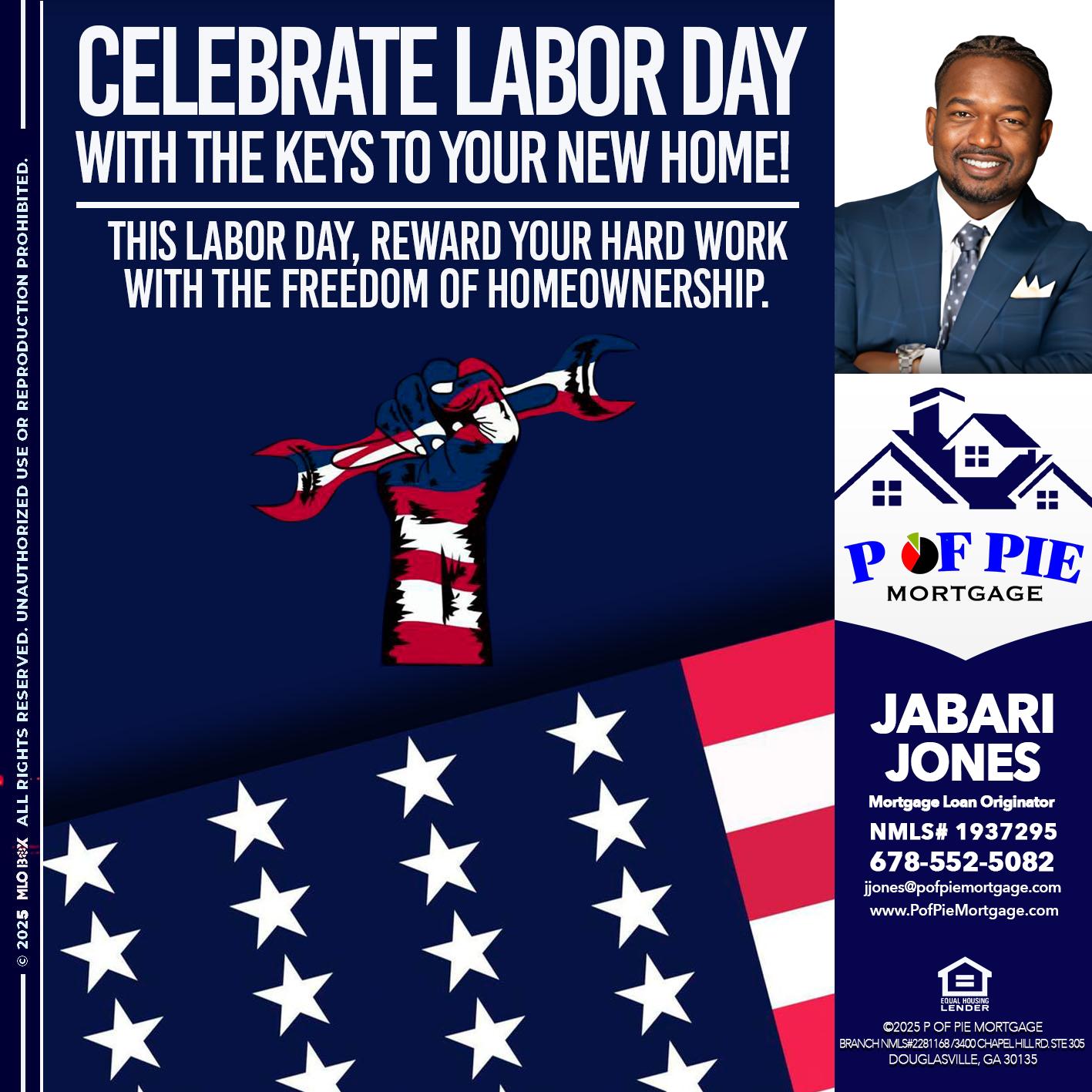 LABOR DAY - Jabari Jones -Mortgage Loan Officer