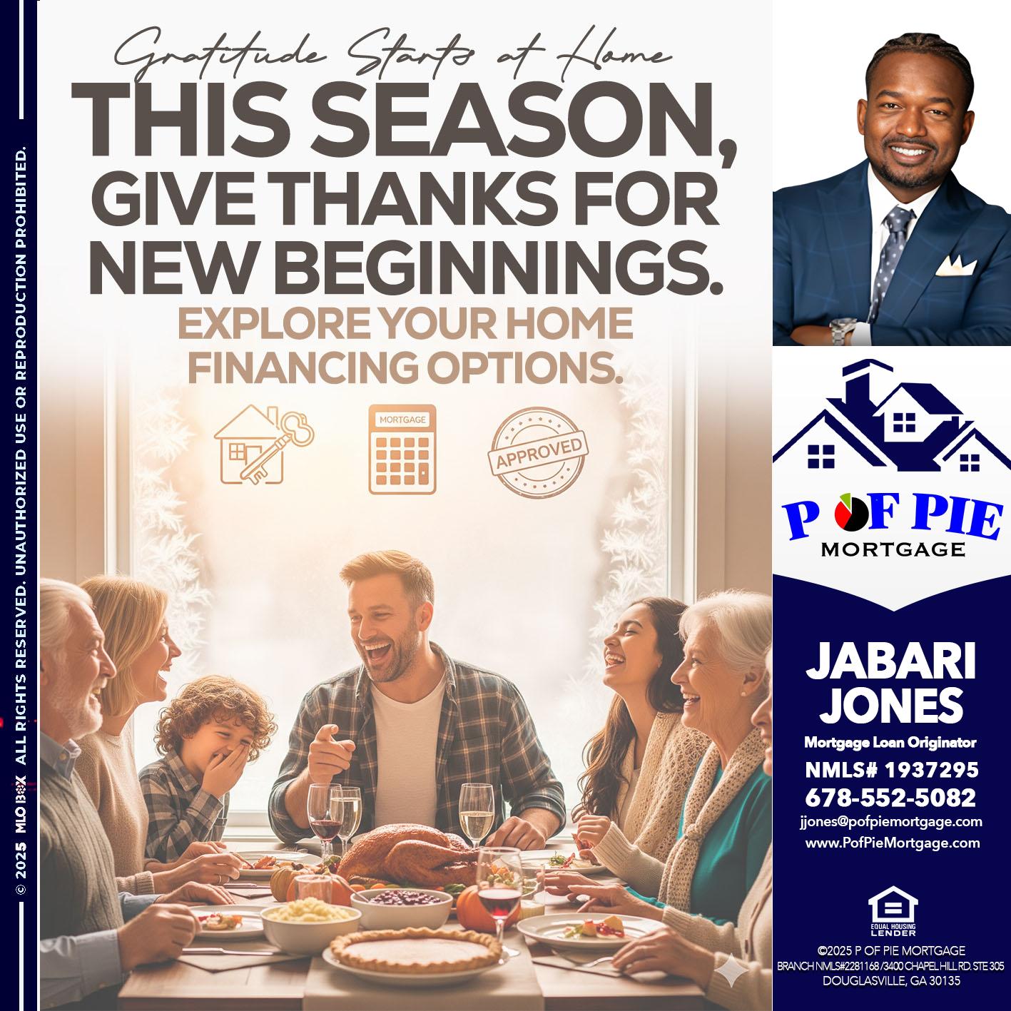 THIS SEASON - Jabari Jones -Mortgage Loan Officer
